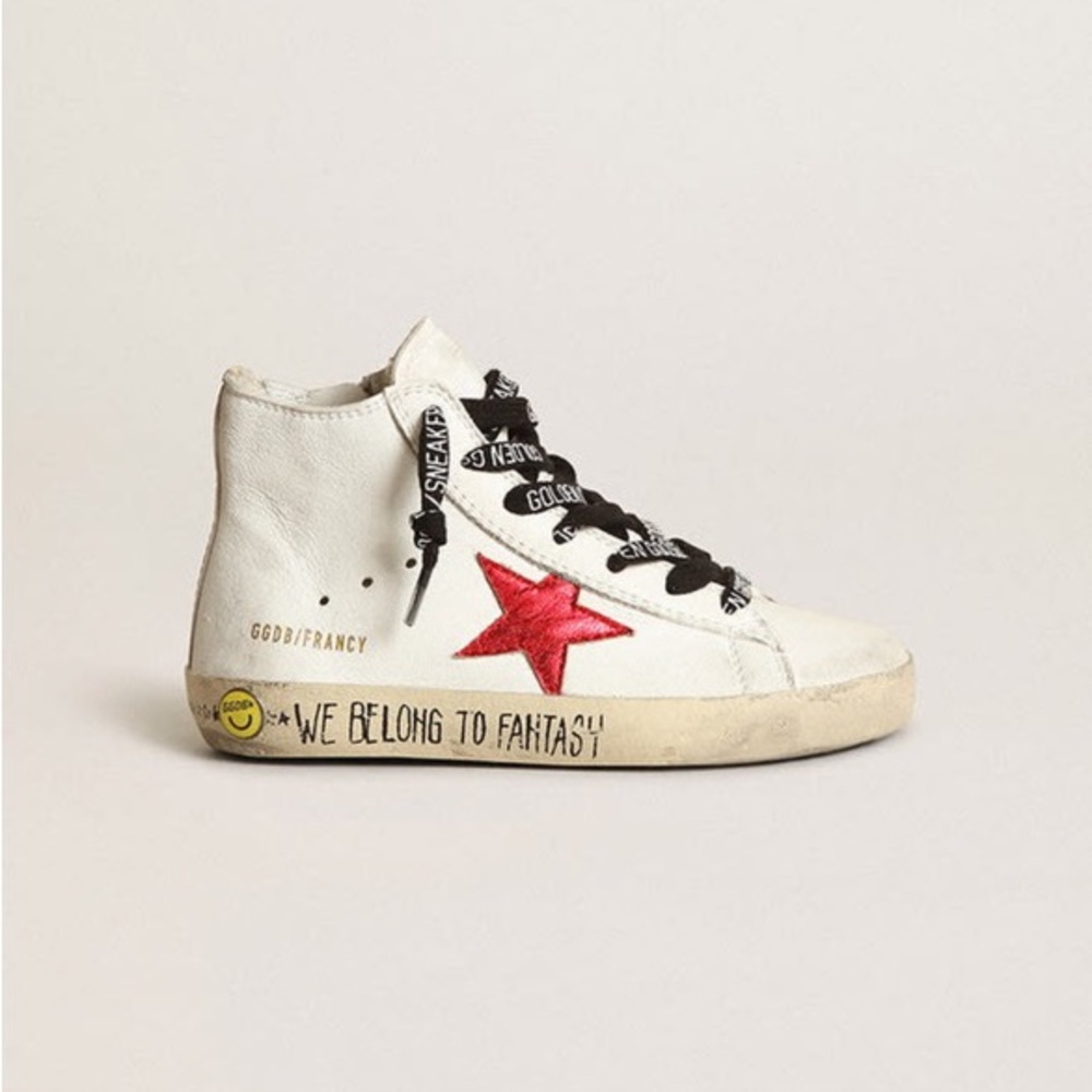 Golden Goose Kids Sneakers - White and Red